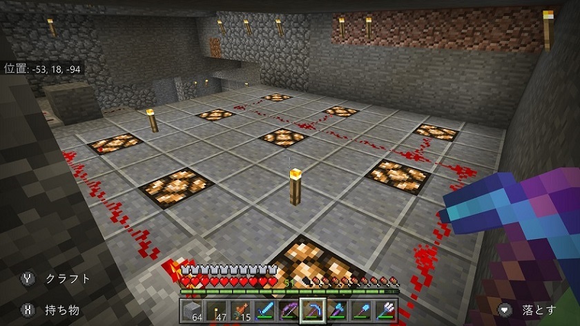 マイクラswitch版 トラップに照明をつけて湧きをコントロールする Hachiware Works Blog